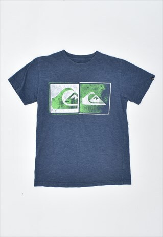 VINTAGE 00'S Y2K QUIKSILVER T-SHIRT TOP BLUE