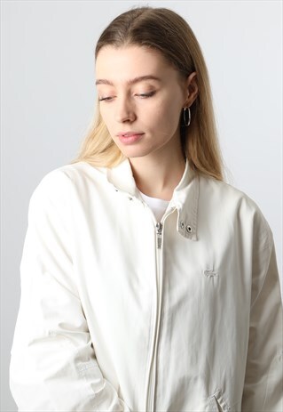 VINTAGE LACOSTE WHITE HARRINGTON JACKET