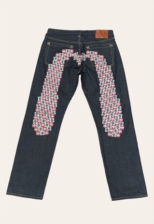 EVISU VINTAGE DAICOCK JAPANESE DENIM JEANS W34