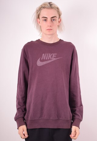 NIKE MENS VINTAGE SWEATSHIRT JUMPER XXL MAROON 90S