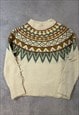 ABSTRACT KNITTED JUMPER PATTERNED CHUNKY KNIT SWEATER