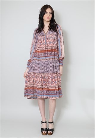 70´S・Vintage】INDIAN COTTON LONG DRESS ホットセール - dcsh