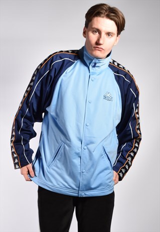 1990S KAPPA REPEAT LOGO POPPER TRACKSUIT JACKET