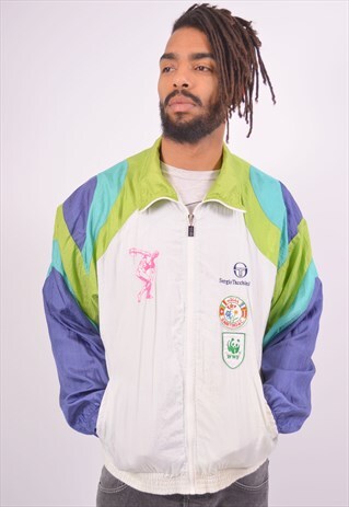 VINTAGE SERGIO TACCHINI TRACKSUIT TOP JACKET MULTI