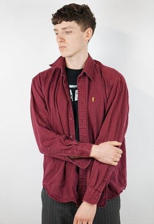 VINTAGE YSL MAROON SHIRT