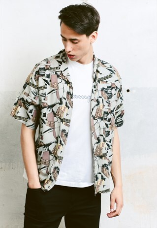 VINTAGE 90S ABSTRACT SHIRT