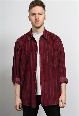 VINTAGE CORDUROY STRIPED SHIRT