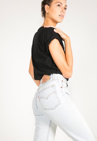 VINTAGE 80S LEVI'S 501 SLIM FIT /AVELINASREWORKS / C408