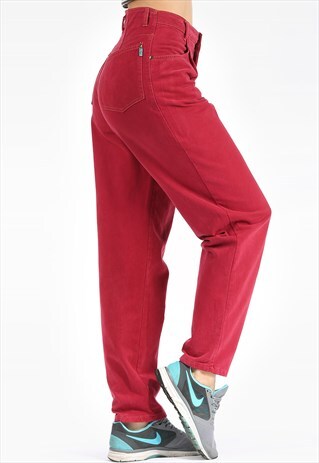 WINE RED TROUSERS TAPERED
