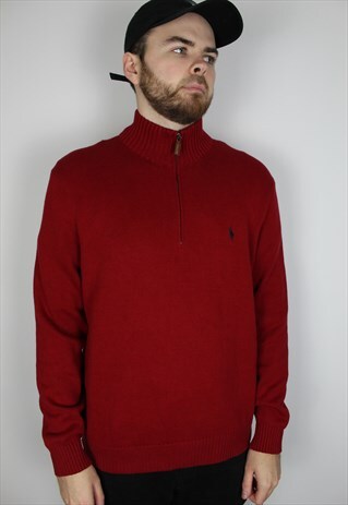 VINTAGE RALPH LAUREN 1/4 ZIP SWEATSHIRT SIZE LARGE