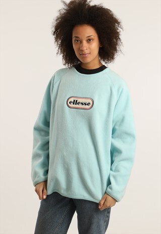 VINTAGE ELLESSE EMBROIDERED LOGO FLEECE SWEATSHIRT