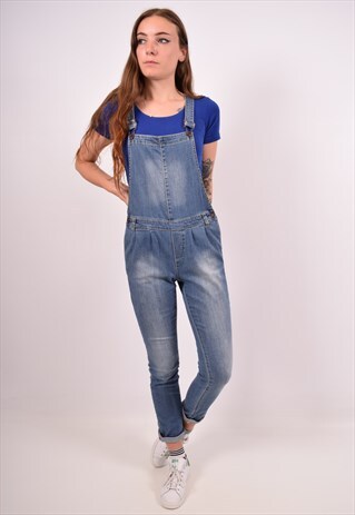VINTAGE BENETTON DENIM DUNGAREESE BLUE