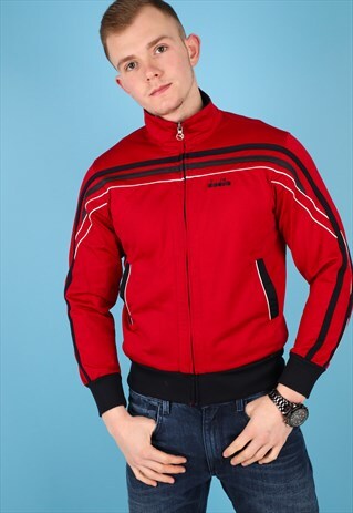 VINTAGE DIADORA TRACK JACKET IN MULTICOLOUR NJ517