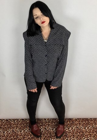VINTAGE SAILOR STYLE BLOUSE SIZE MEDIUM