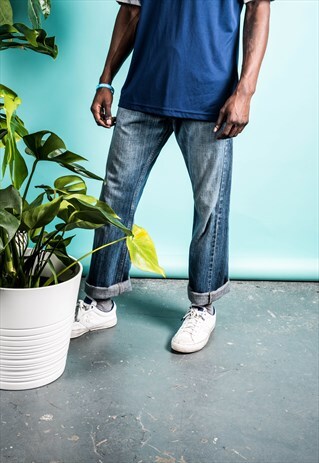 VINTAGE LEVI'S 507 JEANS IN BLUE DENIM