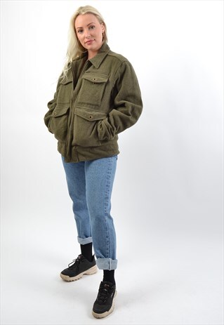 GREEN TIMBERLAND WOOL JACKET GRH2206