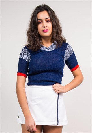 VINTAGE 70'S BLUE SAILOR KNIT TOP