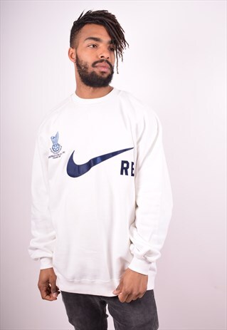 NIKE MENS VINTAGE SWEATSHIRT JUMPER XL WHITE 90S
