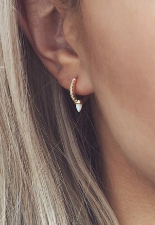 LIZZIE. GOLD OPAL SPIKE HUGGIES