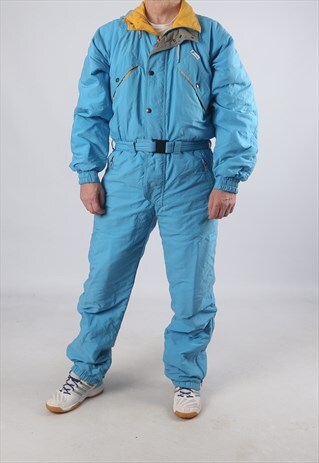 VINTAGE K-WAY FULL SKI SUIT SNOW SPORTS M 40 - 42" (HH4K)