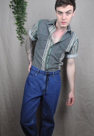 GREEN STRIPED SHIRT