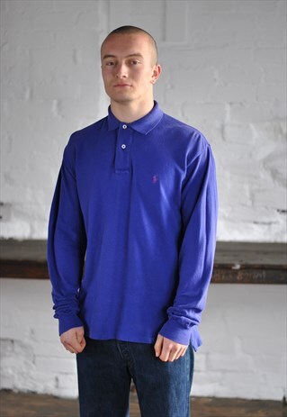 VINTAGE POLO RALPH LAUREN LONG SLEEVE POLO SHIRT