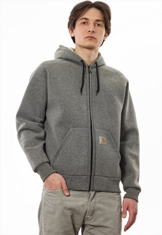 VINTAGE CARHARTT NEOPRENE FULL ZIP SWEATSHIRT 90S GREY