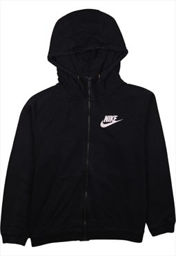 Vintage 90's Nike Hoodie Swoosh Full Zip Up Black Large