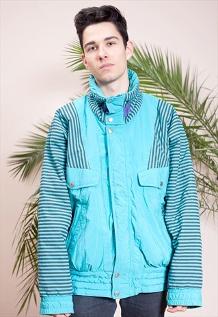 VINTAGE 80S / EARLY 90S WARM, UNISEX BOMBER JACKET.