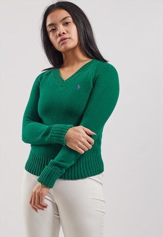 VINTAGE RALPH LAUREN V-NECK JUMPER