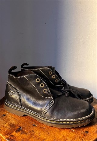 Vintage Dr Martens Lace Up Shoes Black UK 10 EU 45