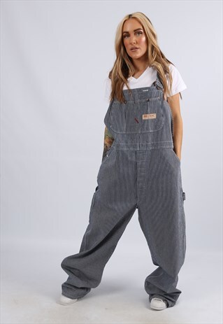 VINTAGE USA BIG MAC DENIM DUNGAREES PIN STRIPE 20 3XL (AAJ)