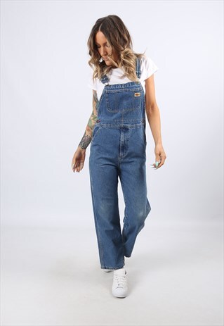 DENIM DUNGAREES PETITE WIDE TAPERED LEGS UK 8 XS (H3I)