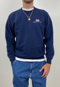 Vintage Kraft embroidered American navy work sweatshirt