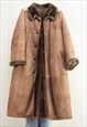 VINTAGE 70'S WOMEN SHEEPSKIN COAT IN BROWN
