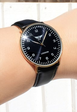 Retro Slim Leather Watch