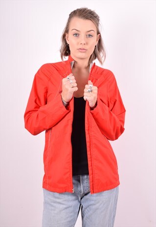 PUMA WOMENS VINTAGE TRACKSUIT TOP JACKET XS RED 90'S