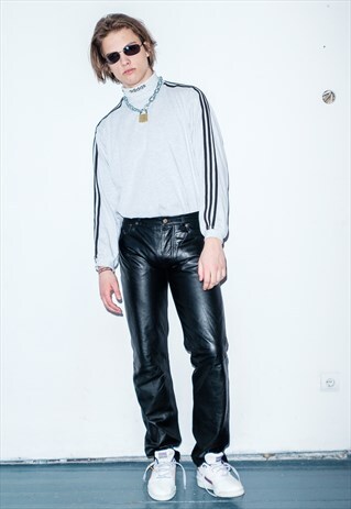 VINTAGE BLACK LEATHER PANTS
