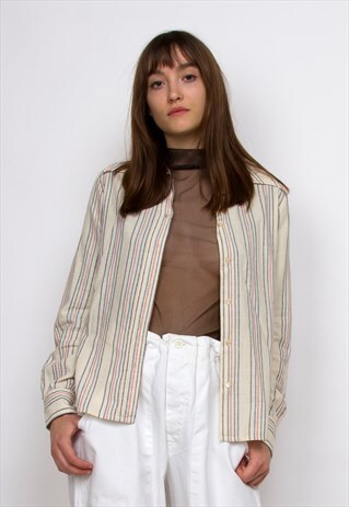 BLUE AND RED STRIPED SHIRT