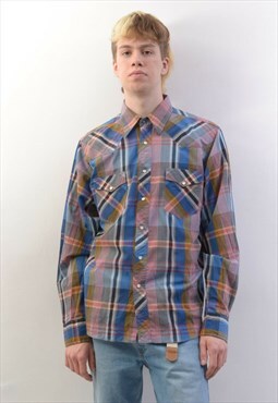 WRANGLER Vintage Men XL Regular Fit Casual Shirt 16 1/2 x 38
