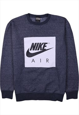 Vintage 90's Nike Sweatshirt Swoosh Crewneck Grey Large
