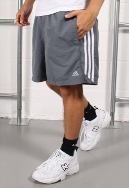 Vintage Adidas Shorts in Grey Lounge Gym Sportswear Large
