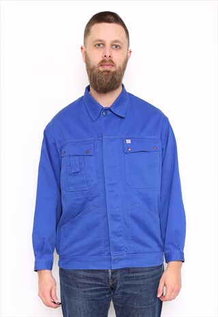 VINTAGE BLUE WORK/CHORE JACKET COAT