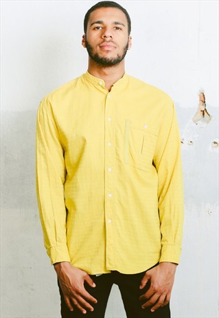 VINTAGE GRANDAD COLLAR SHIRT