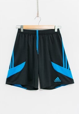 Adidas shorts vintage athletic gym in black-blue size S