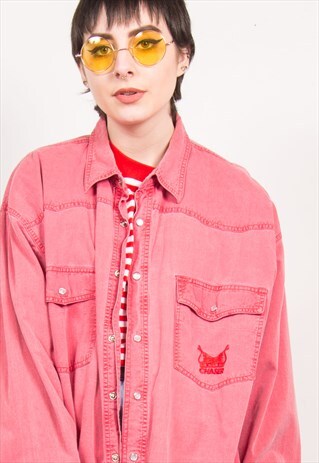 VINTAGE 90'S DENIM OVERSIZED SHIRT