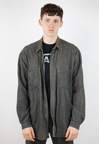 VINTAGE ARMANI GREY DENIM SHIRT