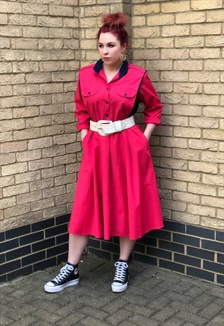 80S LADY SHIRT DRESS