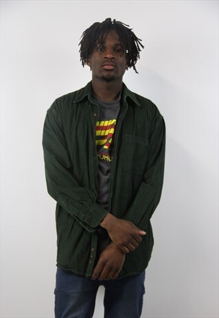 VINTAGE CORD DARK GREEN SHIRT
