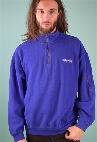 VINTAGE 90'S REEBOK 1/4 ZIP SWEATSHIRT
